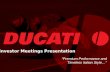 [DRAFT] Investor Meetings Presentation “Premium Performance and Timeless Italian Style…”