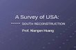 A Survey of USA: ----- SOUTH RECONSTRUCTION Prof. Niangen Huang.
