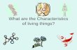 What are the Characteristics of living things?. Biology is the study of life. Biotic— something alive Abiotic—something not alive.