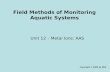 Field Methods of Monitoring Aquatic Systems Unit 12 – Metal Ions: AAS Copyright © 2006 by DBS.