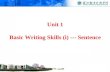 Unit 1 Basic Writing Skills (i) --- Sentence. Contents Basic Elements of an English Sentence Types of English Sentences Effective sentences Effective.