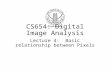 CS654: Digital Image Analysis Lecture 4: Basic relationship between Pixels.