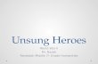 Unsung Heroes World War II Mr. Nazak Randolph Middle 7 th Grade Humanities.
