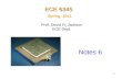 1 Spring 2011 Notes 6 ECE 6345 Prof. David R. Jackson ECE Dept.