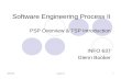 INFO 637Lecture #11 Software Engineering Process II PSP Overview & TSP Introduction INFO 637 Glenn Booker.