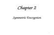 1 Chapter 2 Symmetric Encryption. 2 Outline Symmetric Encryption Principles Symmetric Encryption Algorithms Cipher Block Modes of Operation Location of.