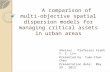 A comparison of multi-objective spatial dispersion models for managing critical assets in urban areas A comparison of multi-objective spatial dispersion.