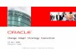 Change Adapt Strategy Execution 18-Dec-2008 Project Team © 2008 Oracle Corporation – Proprietary and Confidential.