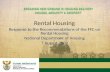 Rental Housing Response to the Recommendations of the FFC on Rental Housing National Department of Housing 7 August 2009.
