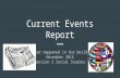 Current Events Report What Happened in Our World November 2015 Section 2 Social Studies.