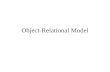 Object-Relational Model. Review: Data Models Hierarchical Network ER (Pure) Relational (Pure) Object-oriented (ODMG) Object-relational (since SQL:1999)
