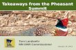 Takeaways from the Pheasant Summit January 16, 2014 Tom Landwehr MN DNR Commissioner.