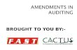 BROUGHT TO YOU BY:-. AMENDMENTS IN AUDITING SA s SA 265 -COMMUNICATING DEFICIENCIES IN INTERNAL CONTROL TO THOSE CHARGED WITH GOVERNANCE AND MANAGEMENT.