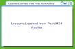 Lessons Learned from Past MS4 Audits 1/3/20161 Lessons Learned from Past MS4 Audits.