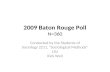 2009 Baton Rouge Poll N=360 Conducted by the Students of Sociology 2211, “Sociological Methods” LSU Rick Weil.