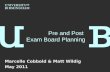 Pre and Post Exam Board Planning Marcelle Cobbold & Matt Wildig May 2011.
