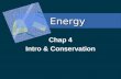 Energy Chap 4 Intro & Conservation. The Nature of Energy 4.1.