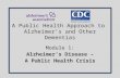 Module 1: Alzheimer’s Disease – A Public Health Crisis A Public Health Approach to Alzheimer’s and Other Dementias.