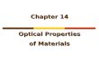 Chapter 14 Optical Properties of Materials. A. ELECTROMAGNETIC RADIATION In the classical sense, electromagnetic radiation is considered to be wave-like.