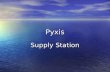 Pyxis Supply Station. The Pyxis Supply station is touch screen and has a pull out keyboard below the screen.