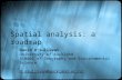 Spatial analysis: a roadmap David O’Sullivan University of Auckland School of Geography and Environmental Science d.osullivan@auckland.ac.nz.