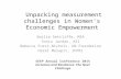 SEEP Annual Conference 2015 Inclusion and Resilience: The Next Challenge Unpacking measurement challenges in Women’s Economic Empowerment Emilie Gettliffe,