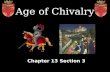 Age of Chivalry Chapter 13 Section 3. New Technology Knights: Warriors on Horseback Leather saddles & stirrups – through contact with Muslims in Battle.