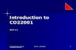 Dr Gordon Russell, Copyright @ Napier University Unit 1.1 - Introduction 1 Introduction to CO22001 Unit 1.1.