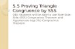5.5 Proving Triangle Congruence by SSS OBJ: Students will be able to use Side-Side-Side (SSS) Congruence Theorem and Hypotenuse-Leg (HL) Congruence Theorem.