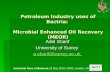 Petroleum Industry uses of Bactria: Microbial Enhanced Oil Recovery (MEOR) Adel Sharif University of Surrey a.sharif@surrey.ac.uk Industrial Uses of Bacteria.