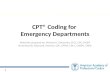 1 CPT® Coding for Emergency Departments Materials prepared by: Michael A. Granovsky, M.D., CPC, FACEP Presented by: Raemarie Jimenez, CPC, CPMA, CPC-I,
