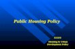 Public Housing Policy E151U Housing & Urban Development Policy.