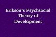 Erikson’s Psychsocial Theory of Development. Adolescence The transitional stage between late childhood and the beginning of adulthood As a general rule,