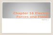 Chapter 16 Electric Forces and Fields Section 1. Electricity Static Electricity- a buildup of electrons - Ex: sliding your feet across the carpet Current.