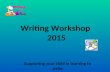 Writing Workshop 2015 S upporting your child in learning to write.