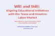 Will and Skill: Aligning Educational Initiatives with the Texas and Houston Labor Market Labor Market & Career Information (LMCI) Texas Workforce Commission.
