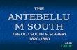 THE ANTEBELLUM SOUTH THE OLD SOUTH & SLAVERY 1820-1860A10Q7.10.30.