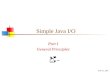 10-Jan-16 Simple Java I/O Part I General Principles.