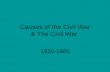 Causes of the Civil War & The Civil War 1820-1865.