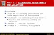 CENTURY 21 ACCOUNTING © Thomson/South-Western 1 LESSON 5-1 PART II: ACCOUNTING ADJUSTMENTS AND VALUATION Overview: Intro to accounting procedures and their.