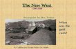 1 The New West (1865-1914) What was the gold rush? A California Gold Mine in 1849. Powerpoint by Mrs. Tucker.