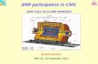 JINR participation in CMS JINR Topic 02-0-1083-2009/2013 JINR participation in CMS JINR Topic 02-0-1083-2009/2013 Anatoli Zarubin JINR SC, 15 September,