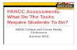 PARCC Assessments- What Do The Tasks Require Students To Do? MSDE College and Career Ready Conference Summer 2015 1.