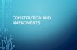 CONSTITUTION AND AMENDMENTS. FIVE BASIC PRINCIPLES Popular sovereignty Limited government Separation of powers Checks and balances Federalism.