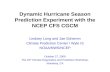 Dynamic Hurricane Season Prediction Experiment with the NCEP CFS CGCM Lindsey Long and Jae Schemm Climate Prediction Center / Wyle IS NOAA/NWS/NCEP October.