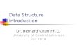 Data Structure Introduction Dr. Bernard Chen Ph.D. University of Central Arkansas Fall 2010.