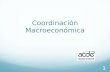 Coordinación Macroeconómica 1. Situación Actual Contexto macroeconómico argentino desequilibrado por intervenciones artificiales a la economía (retenciones.