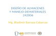DISEÑO DE ALMACENES Y MANEJO DEMATERIALES 242006 Mg. Bladimir Barraza Cabarcas.
