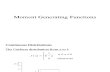 10 S241 Moment Generating Functions