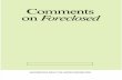 Comments on Foreclosed